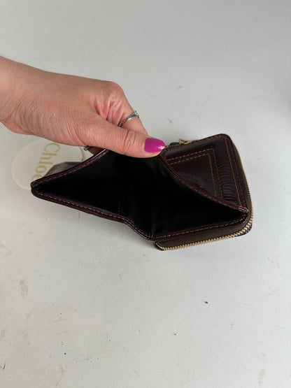 Vintage Chloé Paddington Leather Wallet Burgundy