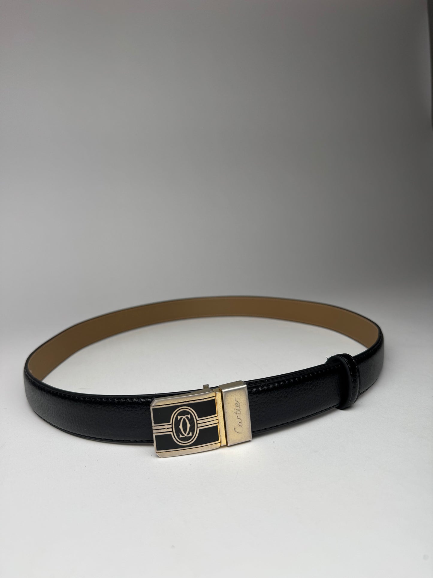 Vintage Cartier Leather Belt black