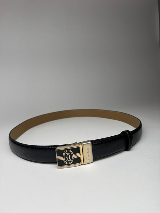 Vintage Cartier Leather Belt black