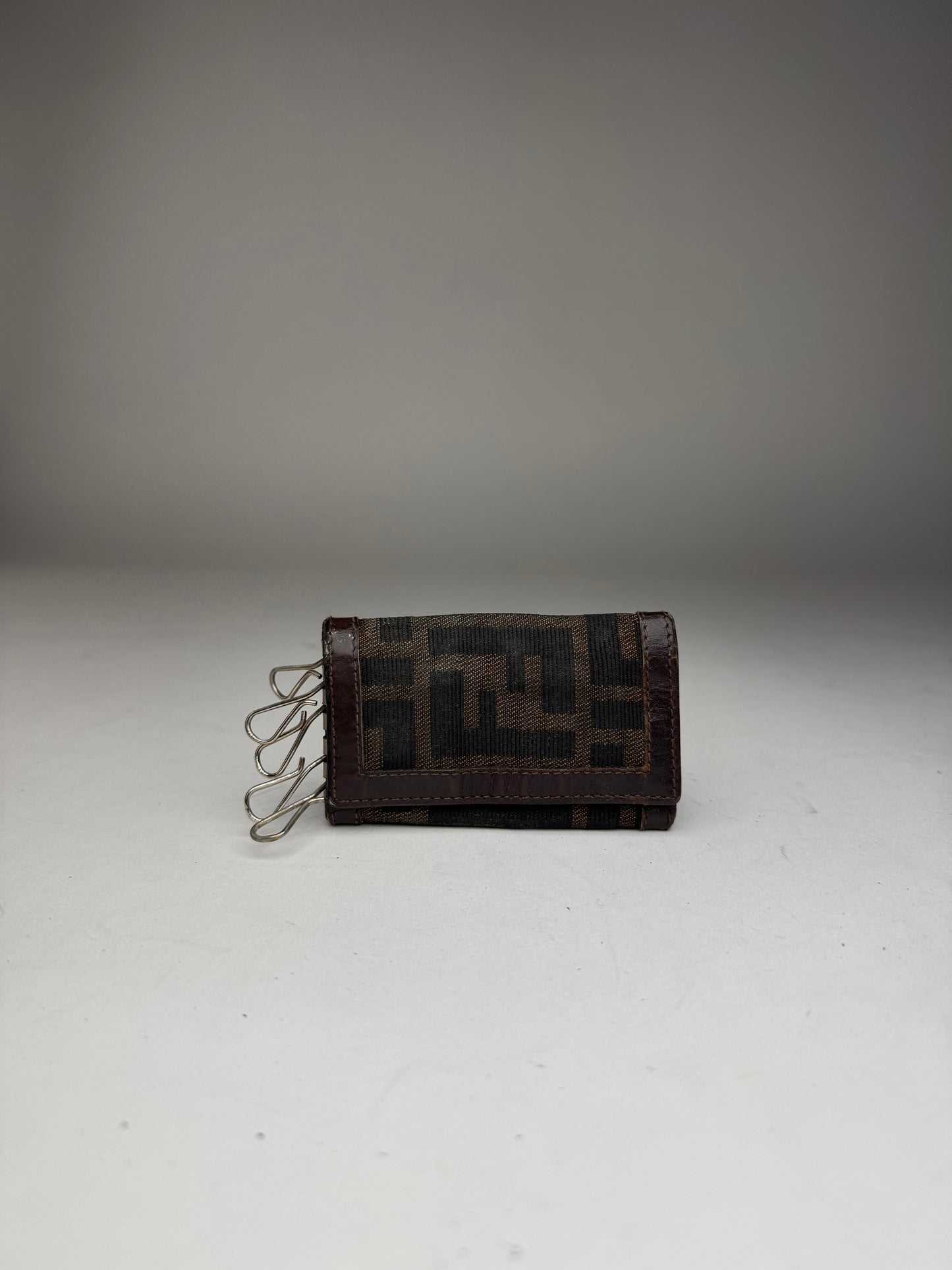 Vintage Fendi Roma FF monogram Key Holder Brown