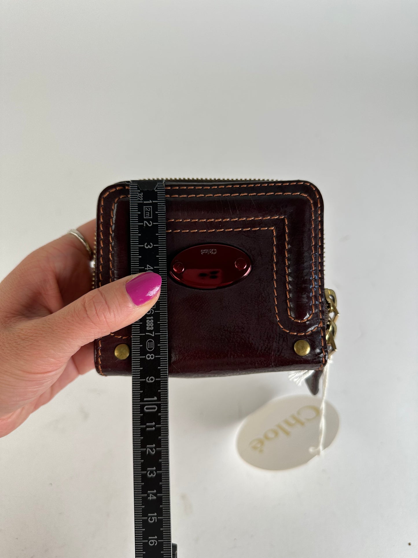 Vintage Chloé Paddington Leather Wallet Burgundy