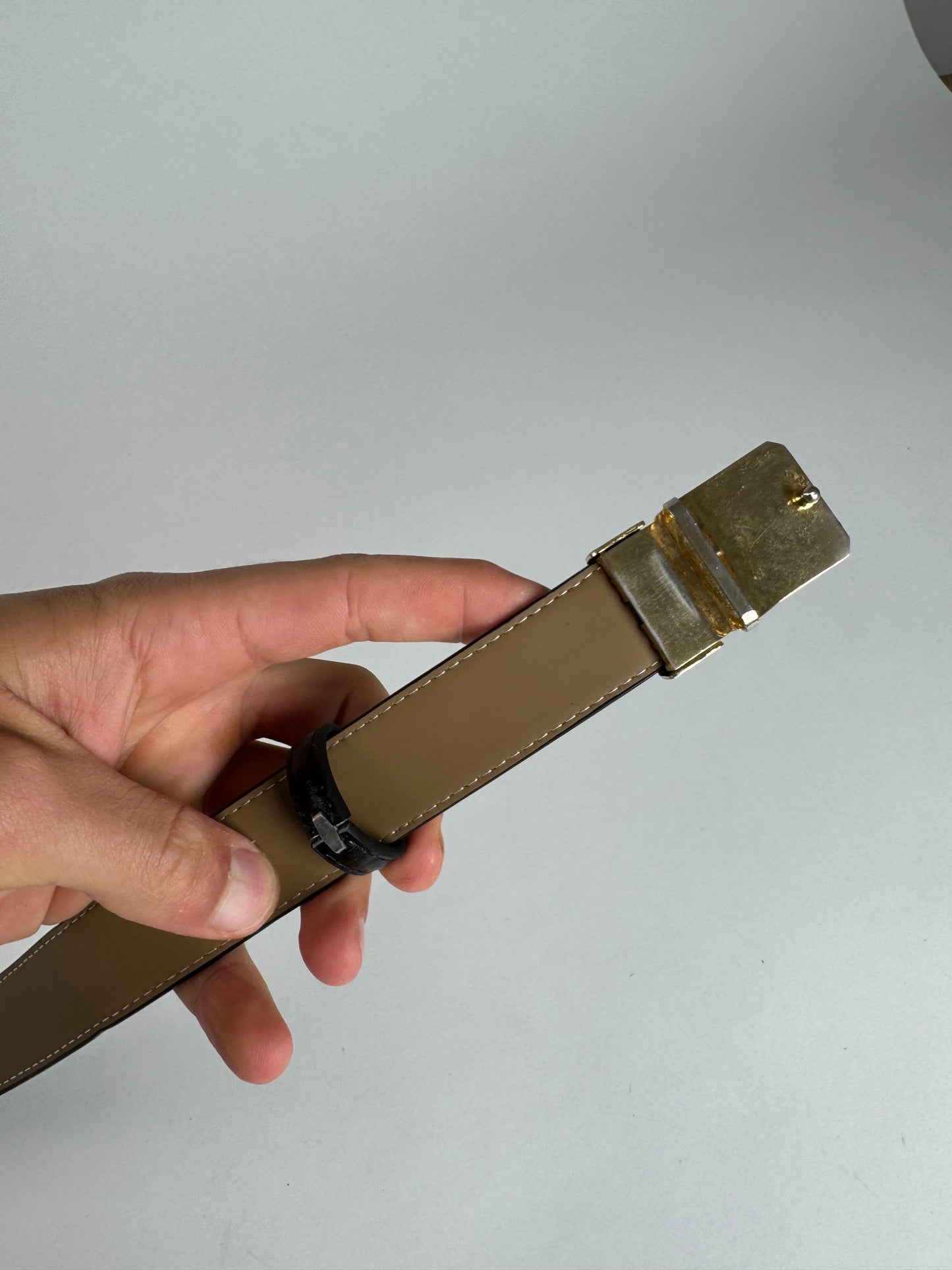 Vintage Cartier Leather Belt black