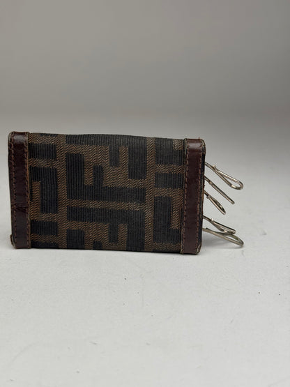 Vintage Fendi Roma FF monogram Key Holder Brown