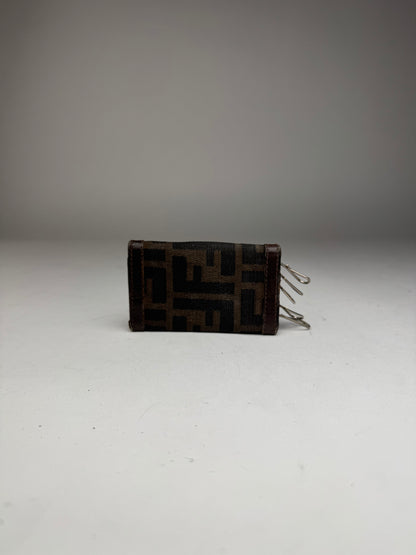 Vintage Fendi Roma FF monogram Key Holder Brown