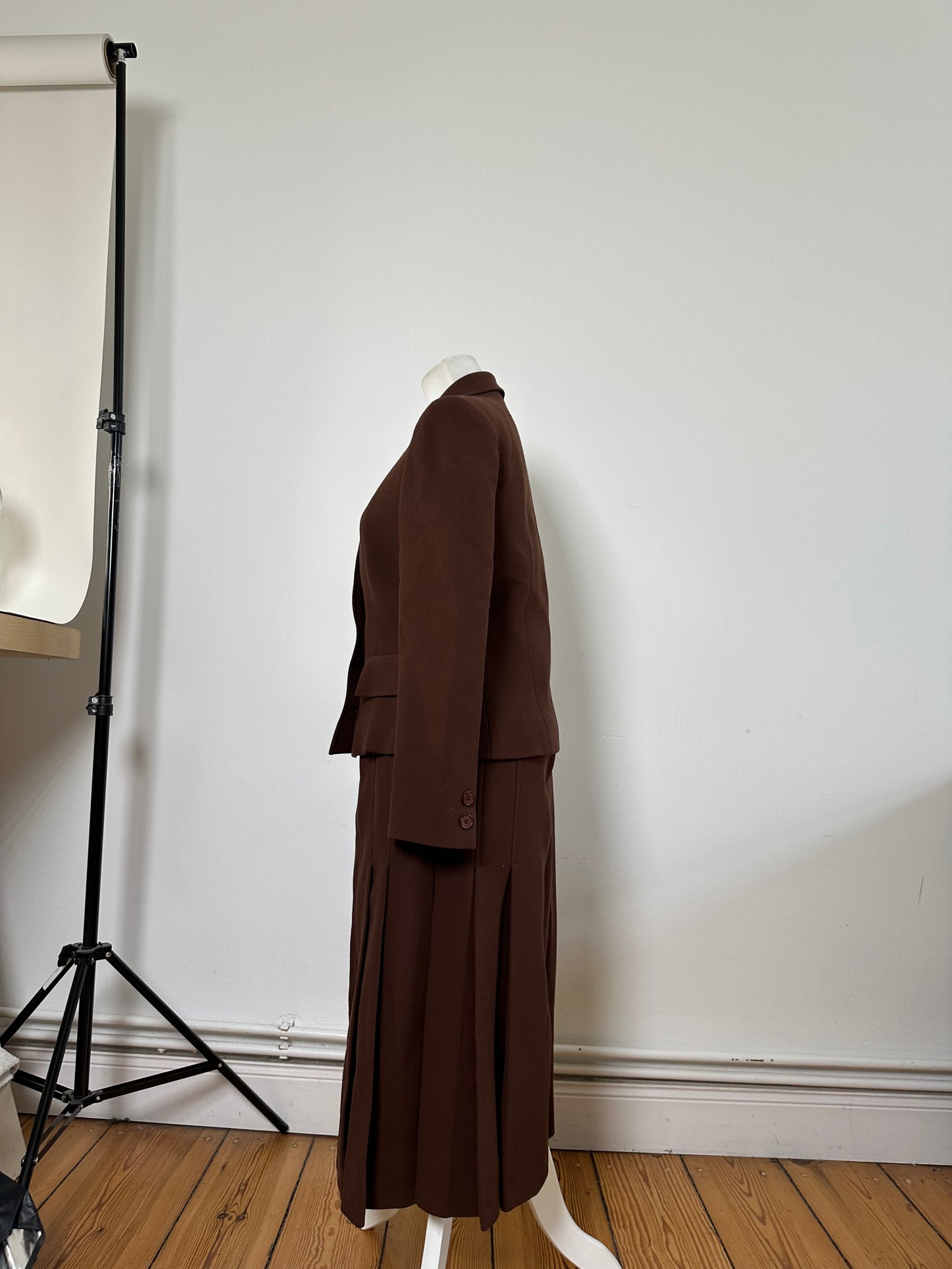Vintage Givenchy Wool Blend Twin Set Blazer Brown M