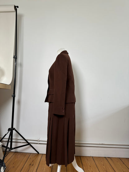 Vintage Givenchy Wool Blend Twin Set Blazer Brown M