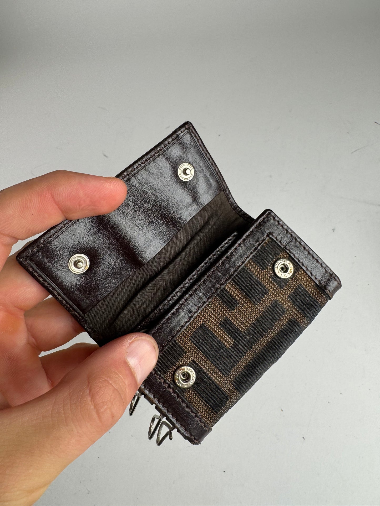 Vintage Fendi Roma FF monogram Key Holder Brown