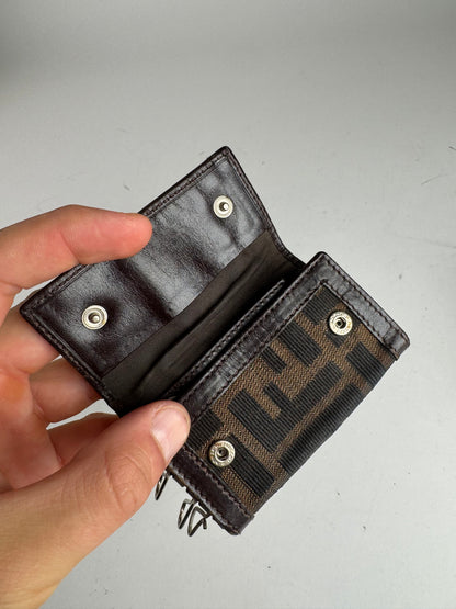 Vintage Fendi Roma FF monogram Key Holder Brown