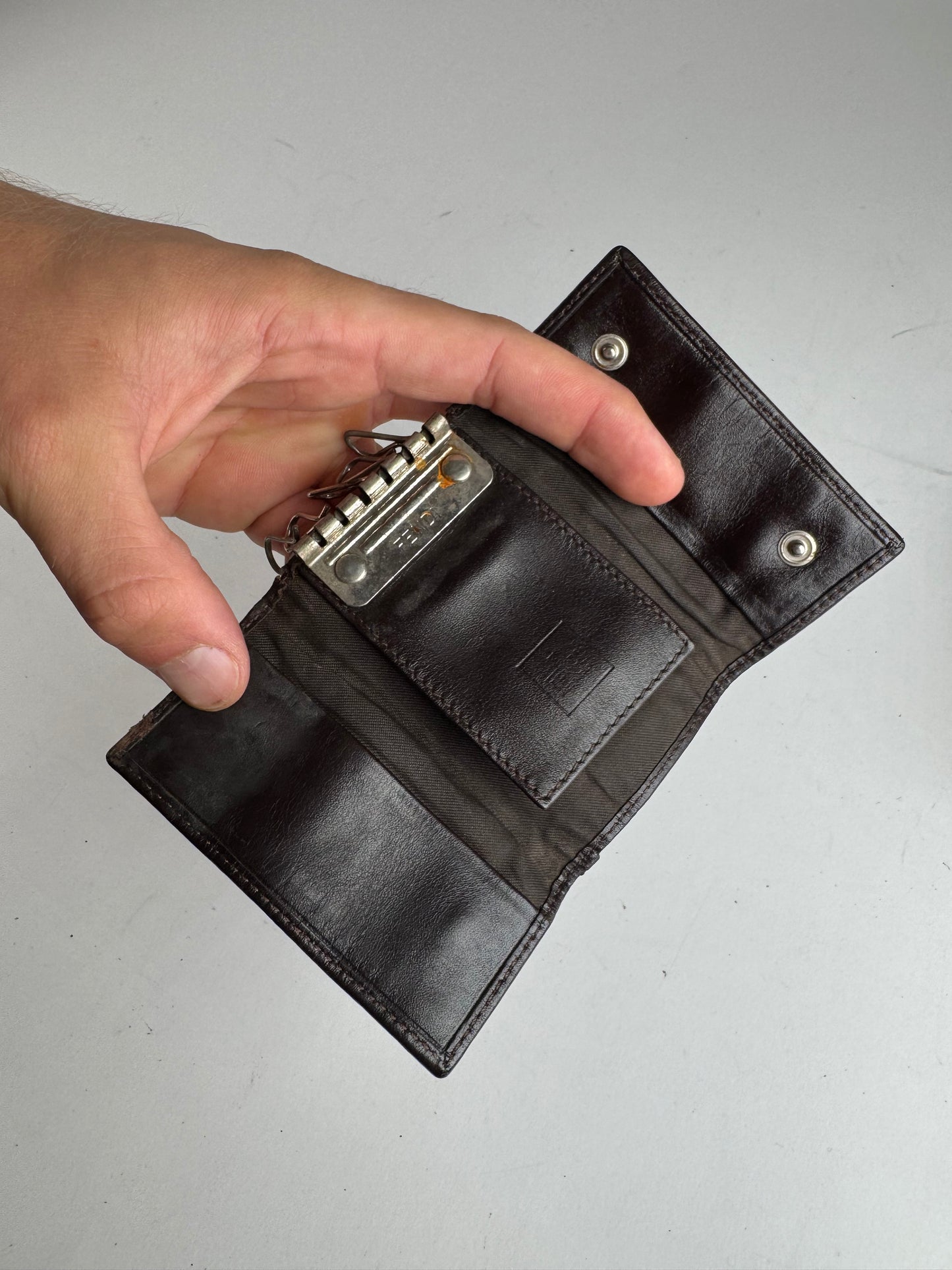 Vintage Fendi Roma FF monogram Key Holder Brown