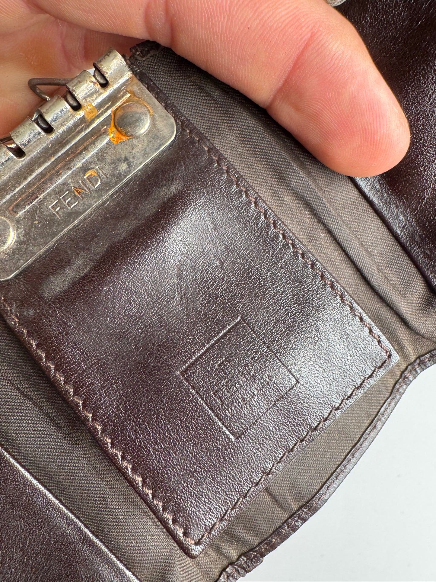 Vintage Fendi Roma FF monogram Key Holder Brown