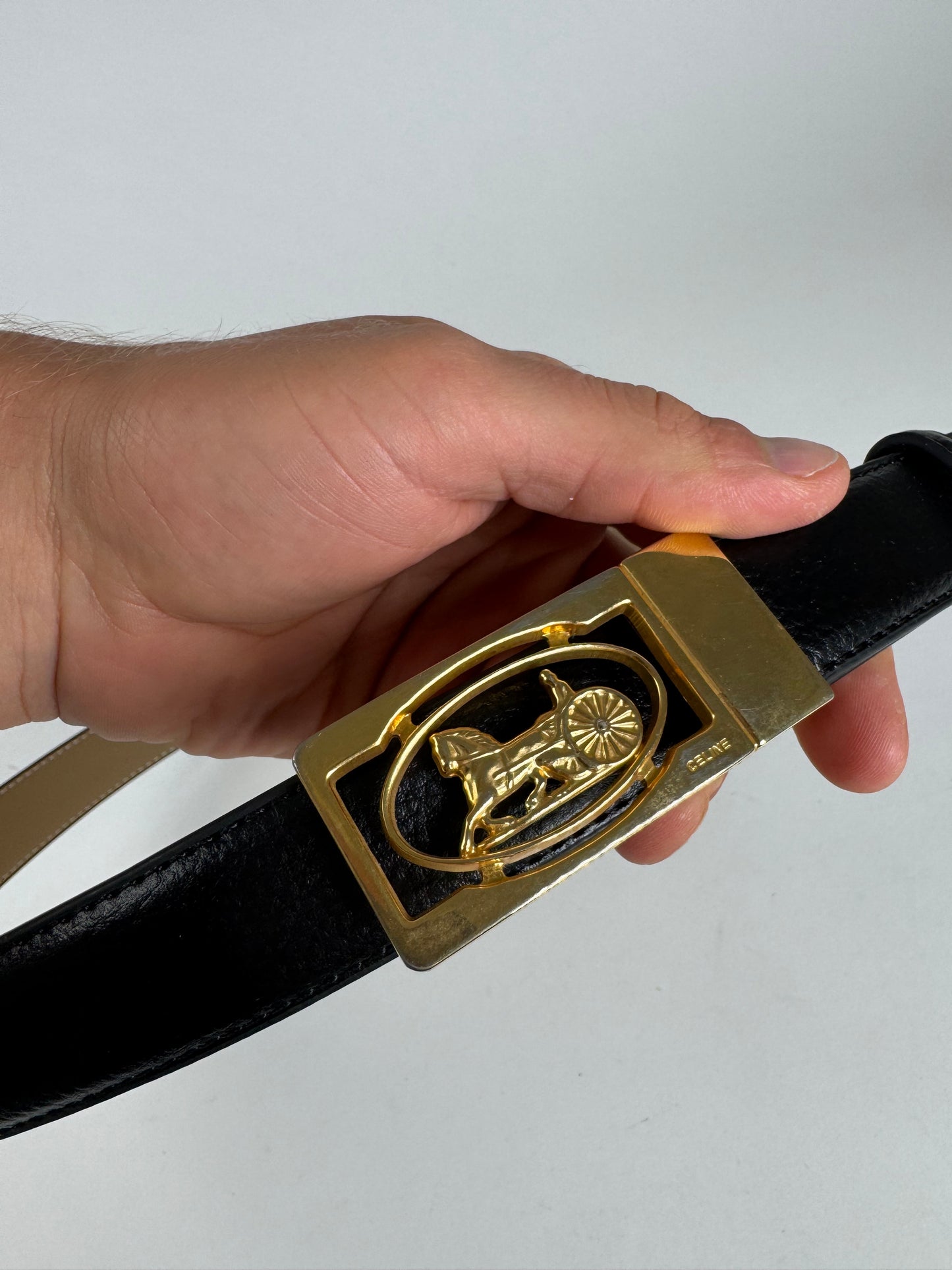 Vintage Celine Paris leather belt