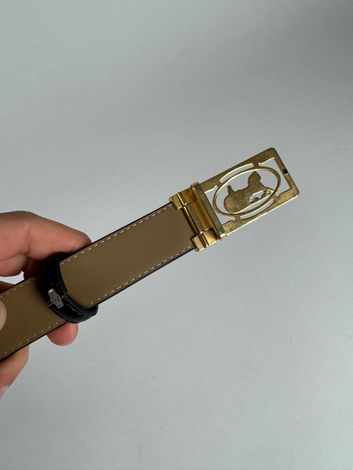 Vintage Celine Paris leather belt