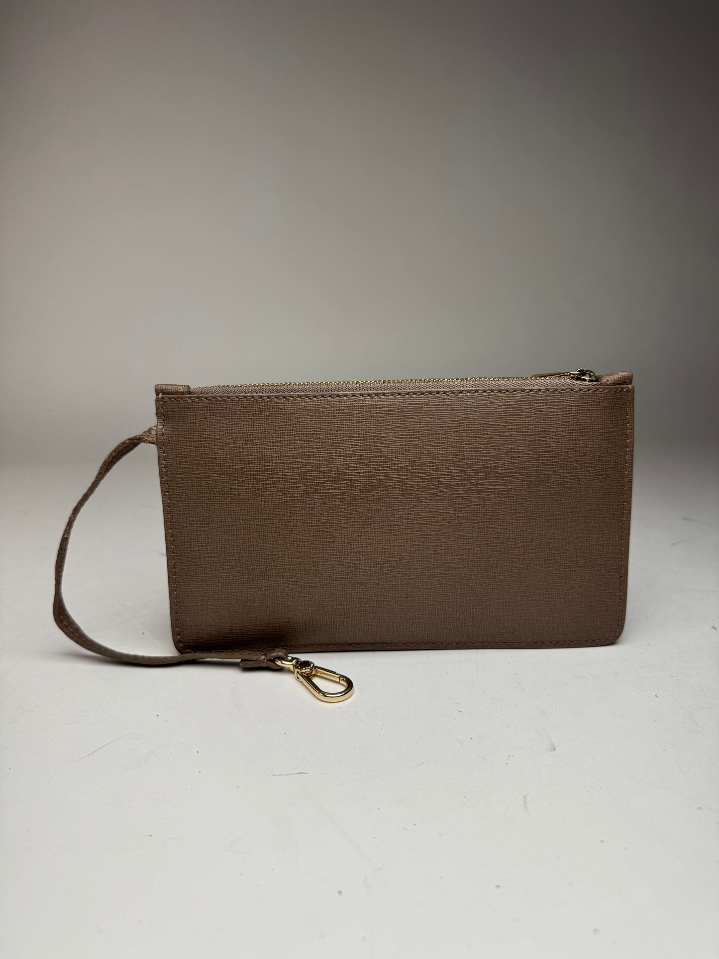 Pochette Furla vintage en cuir gris