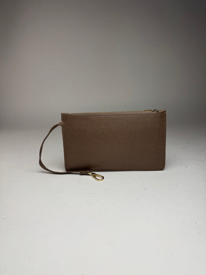 Pochette Furla vintage en cuir gris