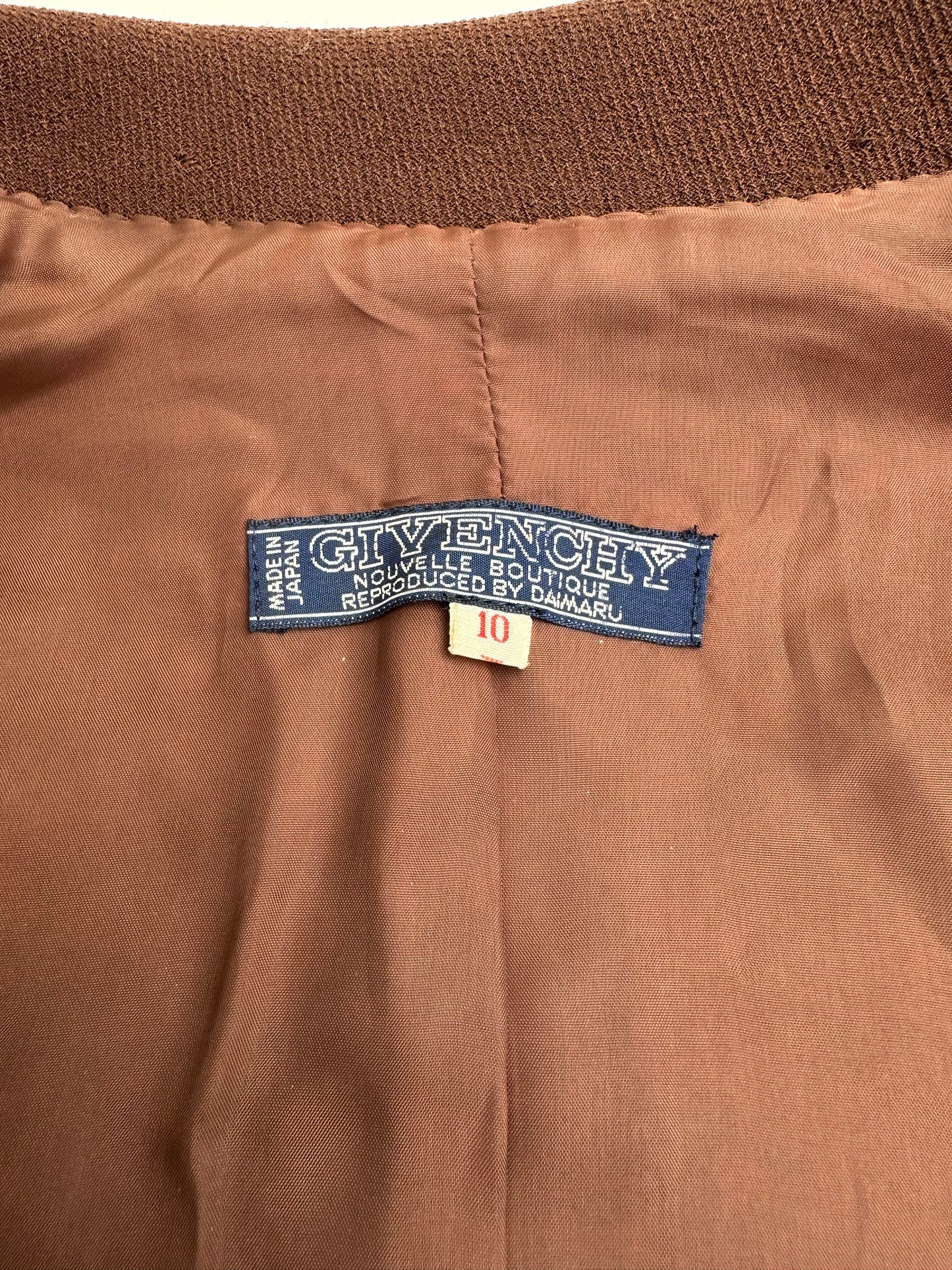 Vintage Givenchy Wool Blend Twin Set Blazer Brown M
