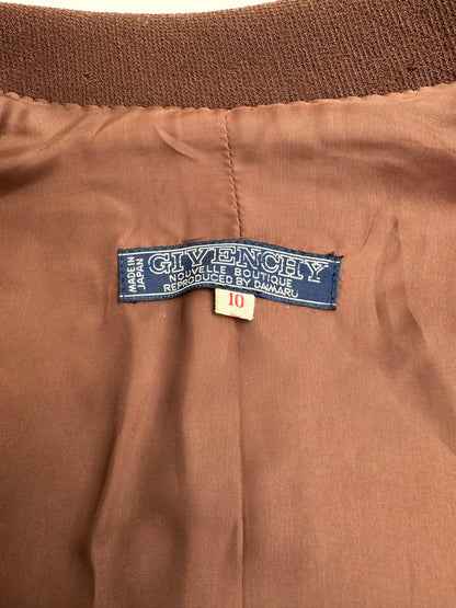Vintage Givenchy Wool Blend Twin Set Blazer Brown M