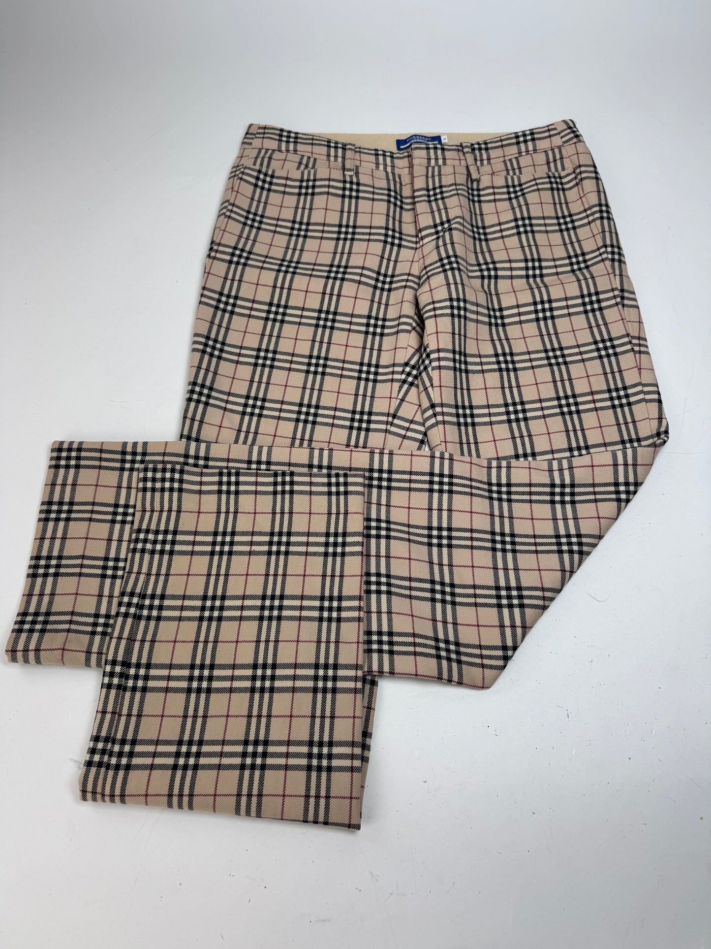 Vintage Burberry Nova Check Pants Beige 38/M