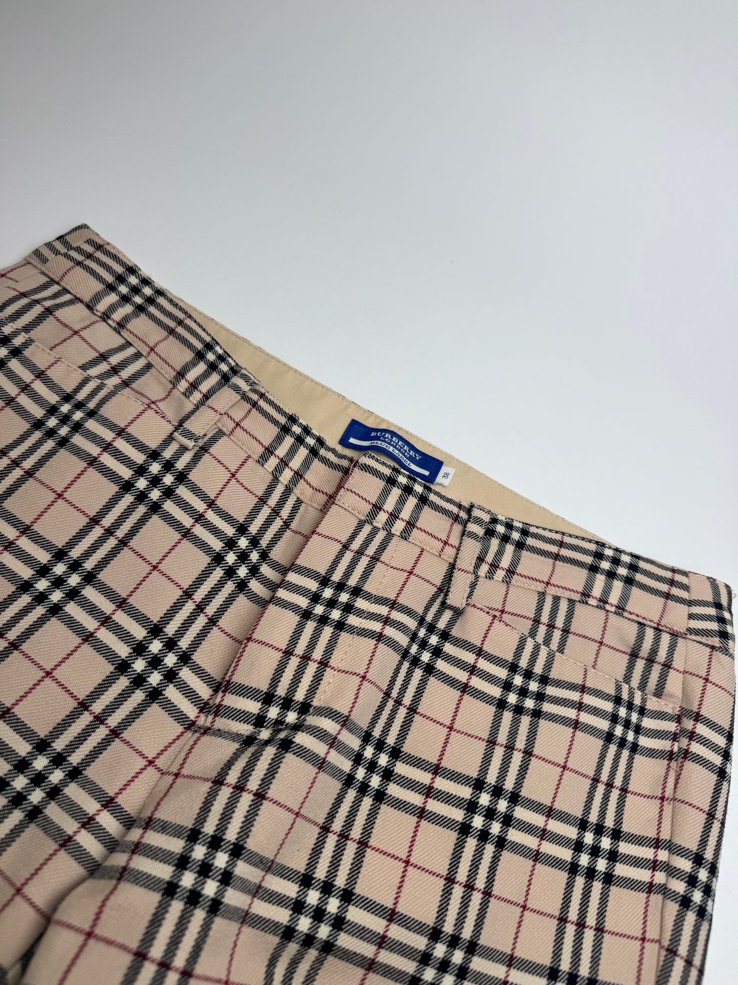 Vintage Burberry Nova Check Pants Beige 38/M
