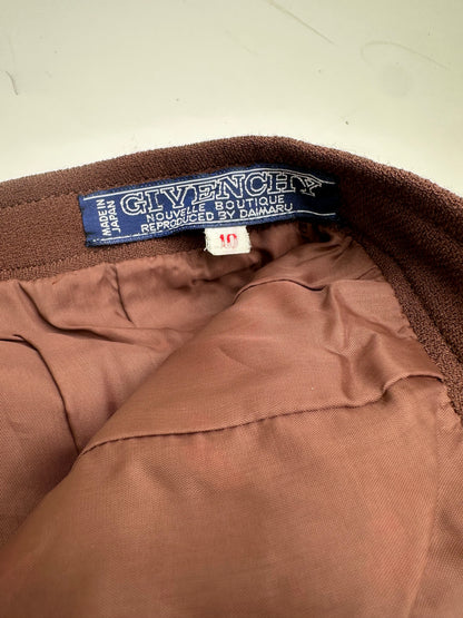Vintage Givenchy Wool Blend Twin Set Blazer Brown M