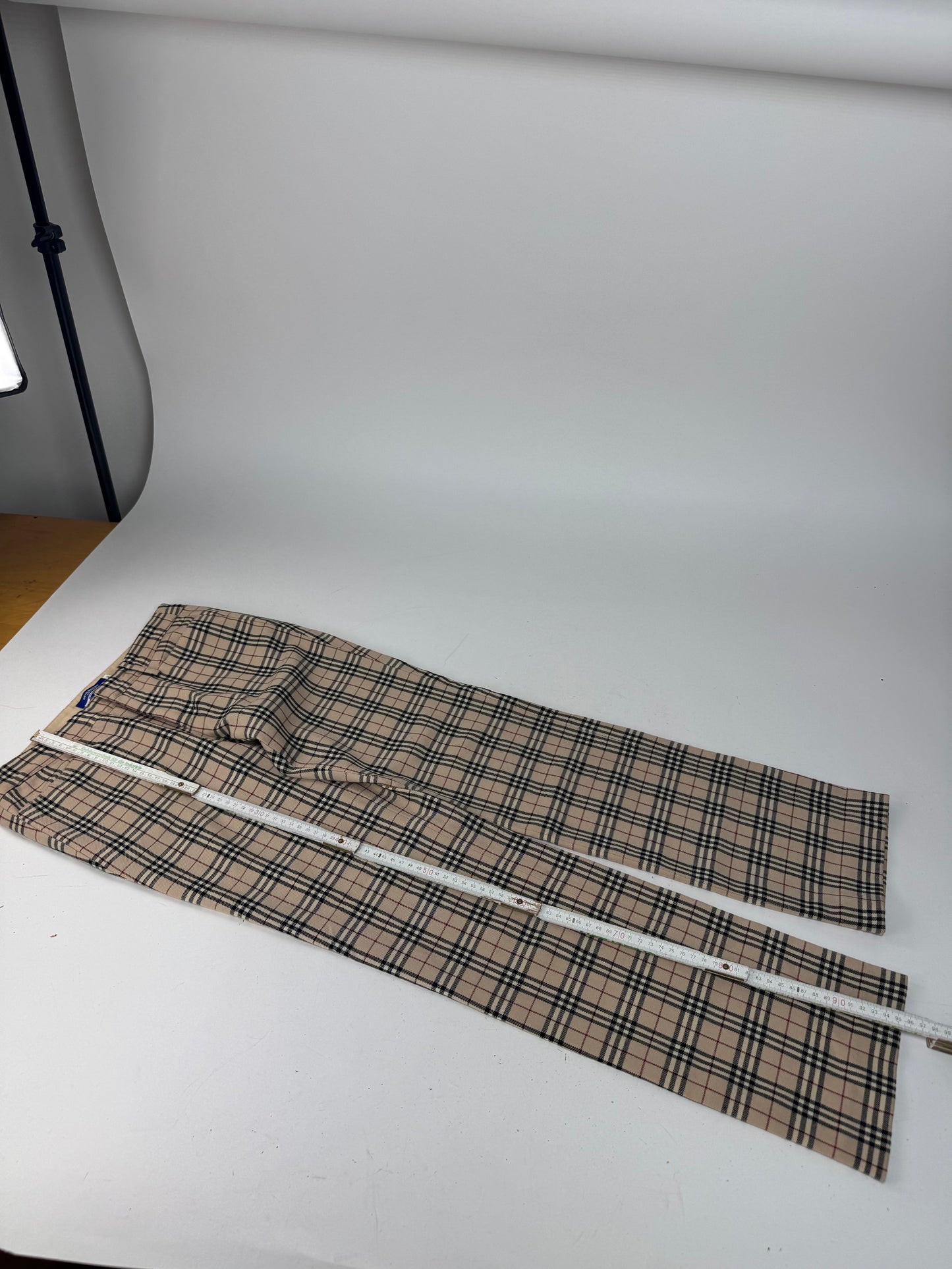 Vintage Burberry Nova Check Pants Beige 38/M