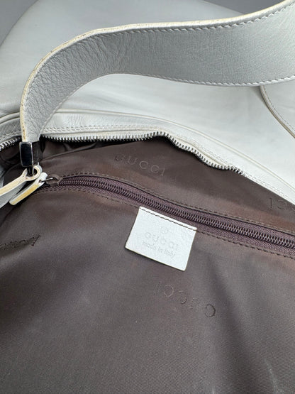 Vintage Gucci Tom Ford Leather shoulder bag white
