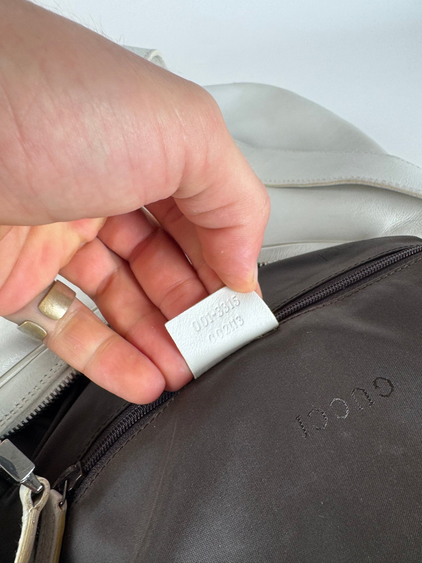 Vintage Gucci Tom Ford Leather shoulder bag white