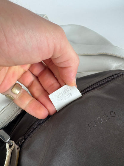 Vintage Gucci Tom Ford Leather shoulder bag white