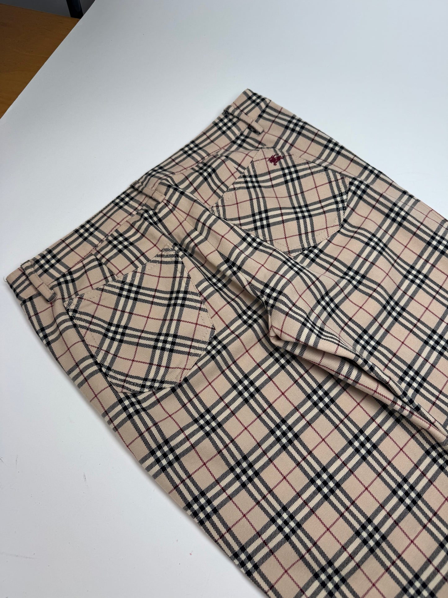 Vintage Burberry Nova Check Pants Beige 38/M