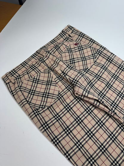 Vintage Burberry Nova Check Pants Beige 38/M
