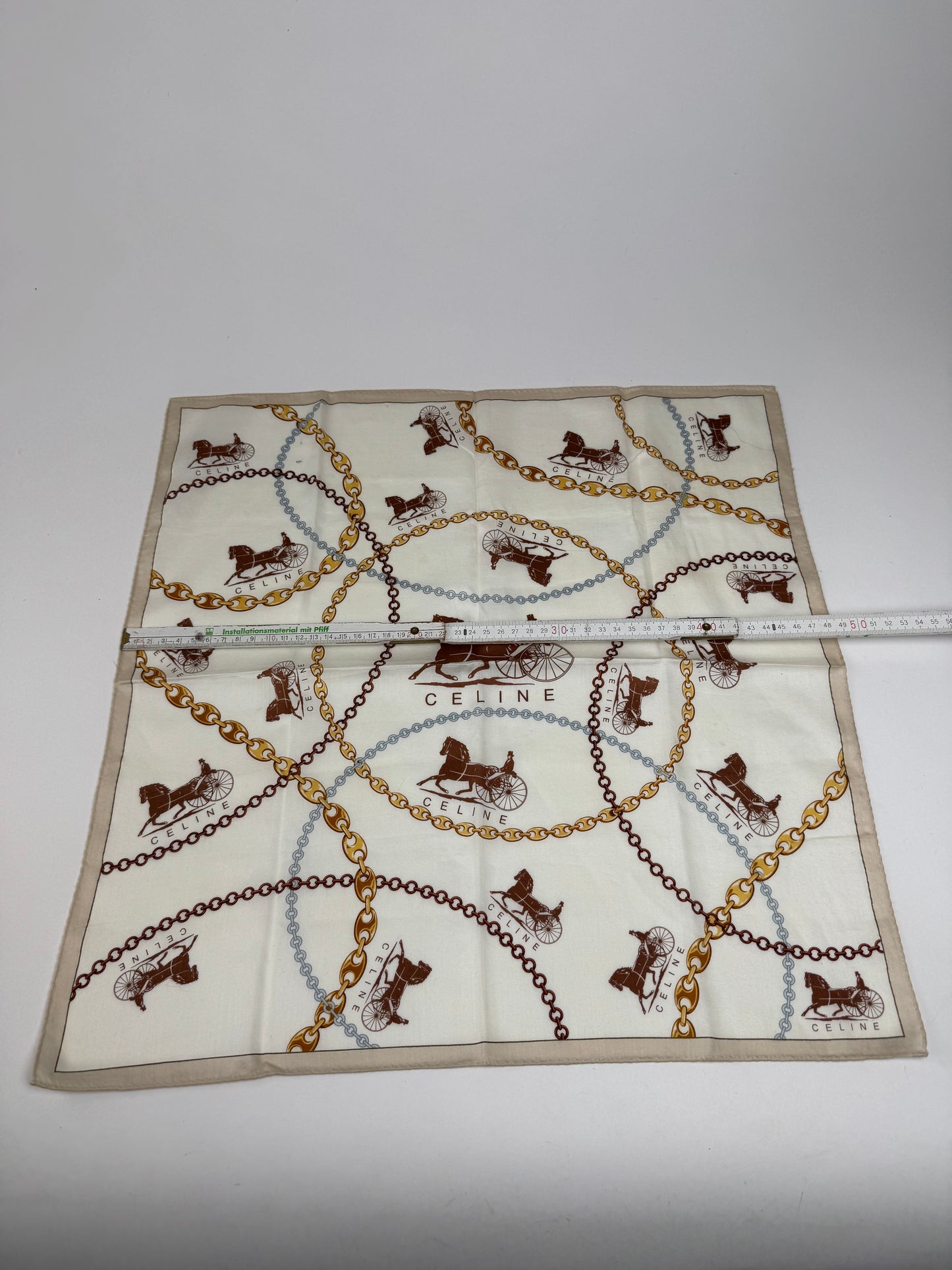 Vintage Celine Paris Horse monogram Scarf