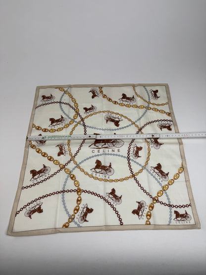 Vintage Celine Paris Horse monogram Scarf