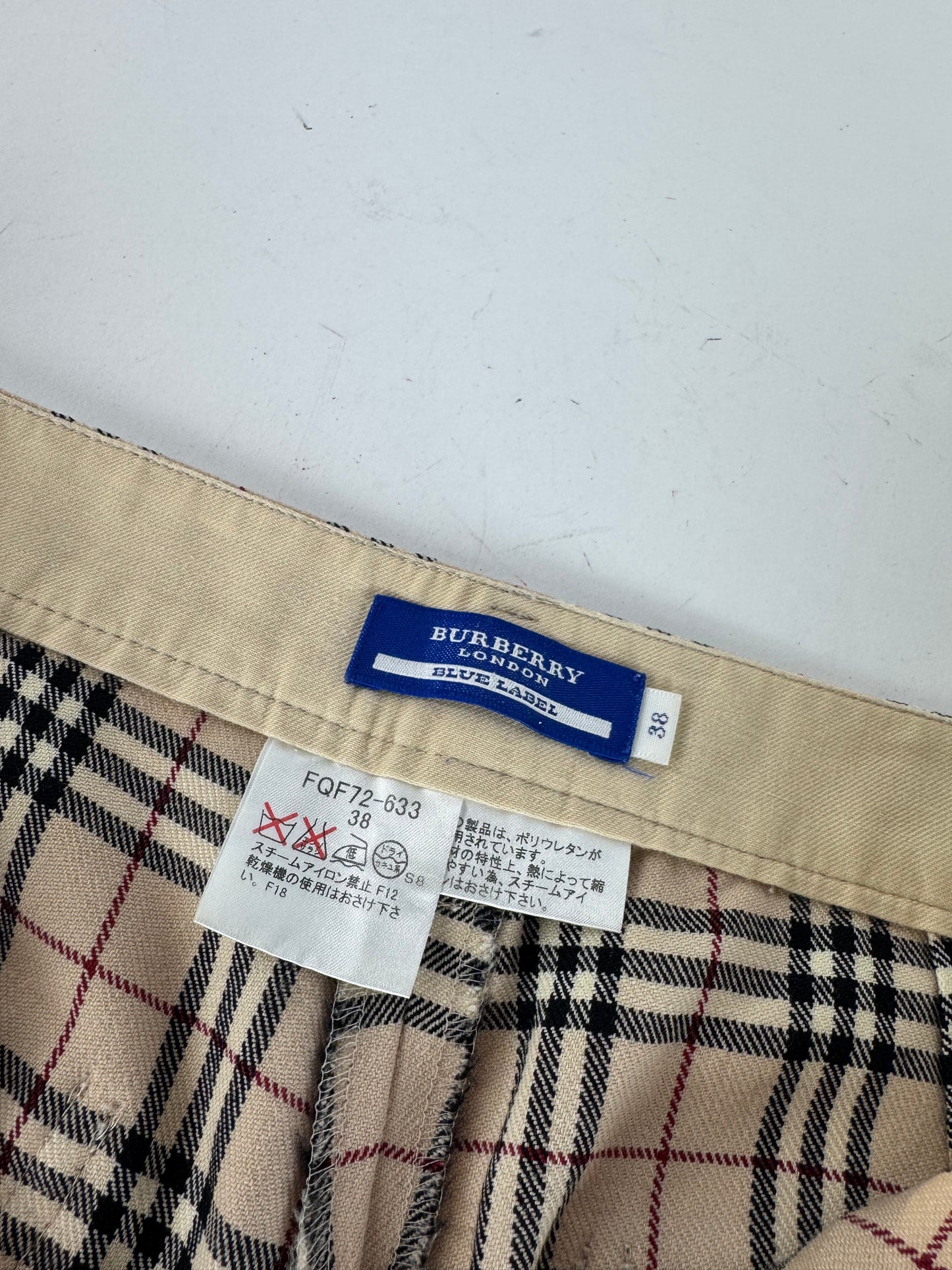 Vintage Burberry Nova Check Pants Beige 38/M