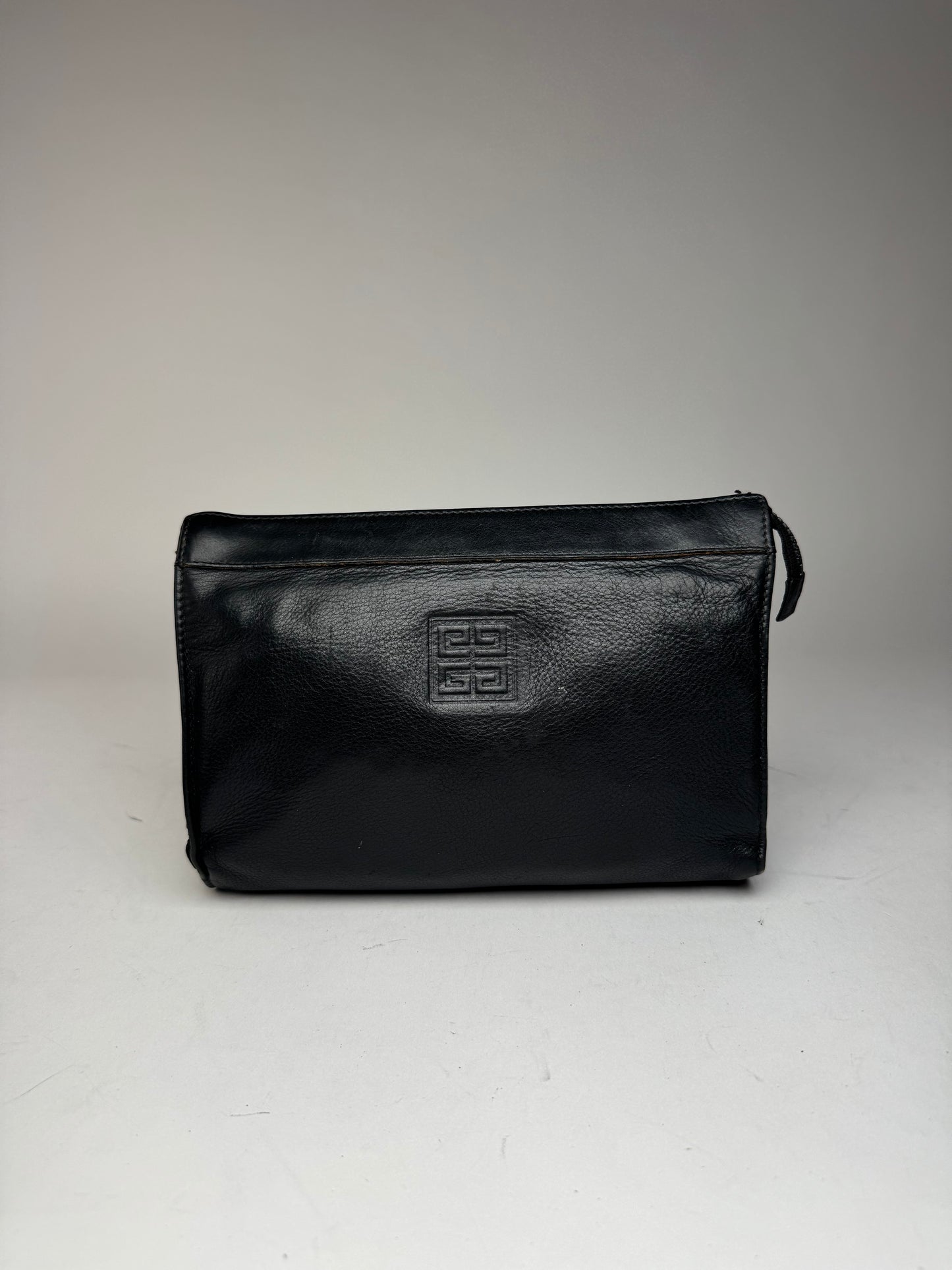 Pochette vintage en cuir noir Givenchy