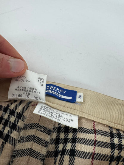 Vintage Burberry Nova Check Pants Beige 38/M