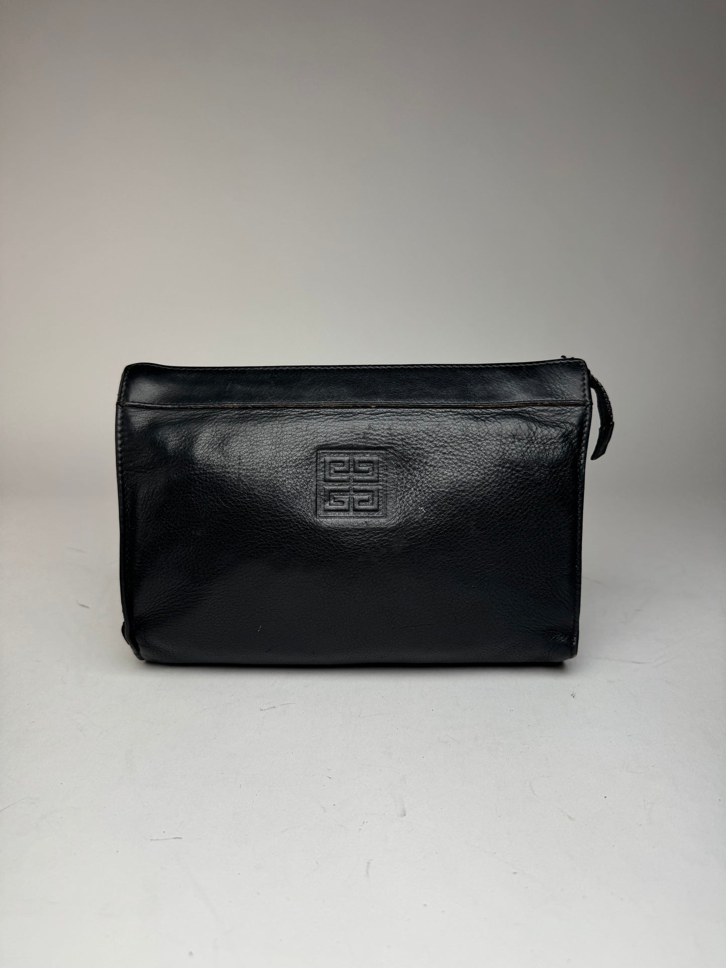 Pochette vintage en cuir noir Givenchy