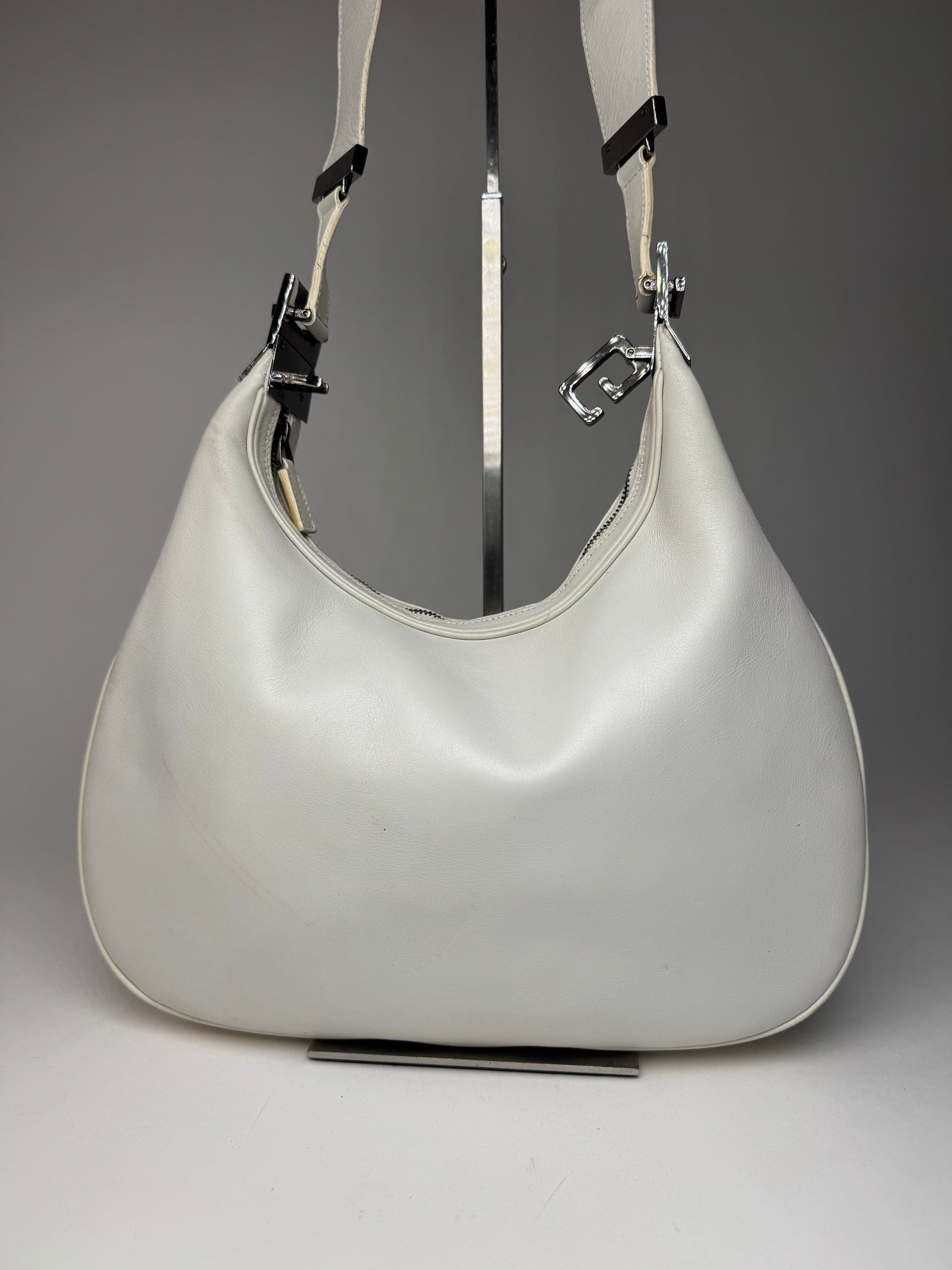 Vintage Gucci Tom Ford Leather shoulder bag white