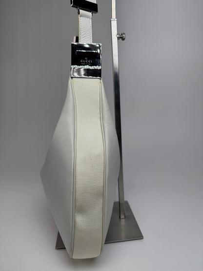 Vintage Gucci Tom Ford Leather shoulder bag white