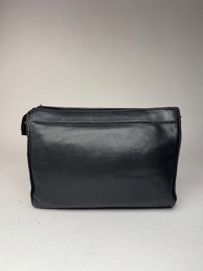 Pochette vintage en cuir noir Givenchy