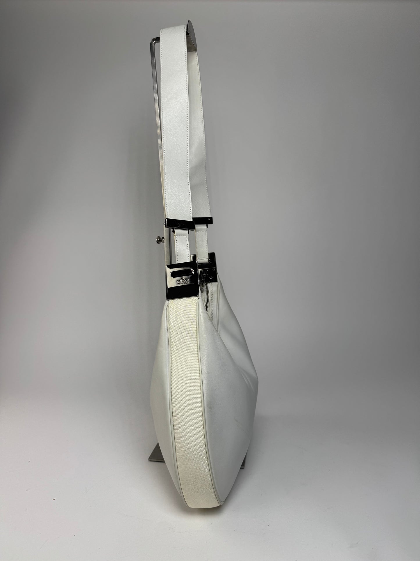 Vintage Gucci Tom Ford Leather shoulder bag white