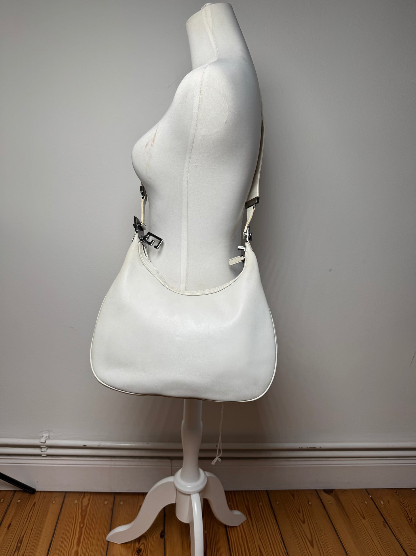 Vintage Gucci Tom Ford Leather shoulder bag white