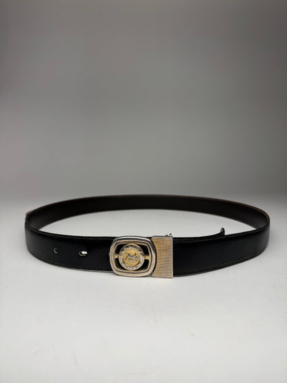 Vintage Celine Paris Sport leather belt black