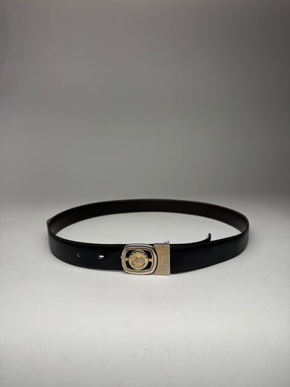 Vintage Celine Paris Sport leather belt black