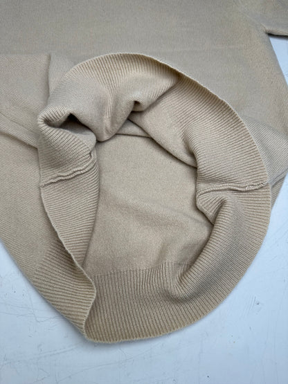 Vintage Chloe Cashmere Short Sleeve Sweater Beige L