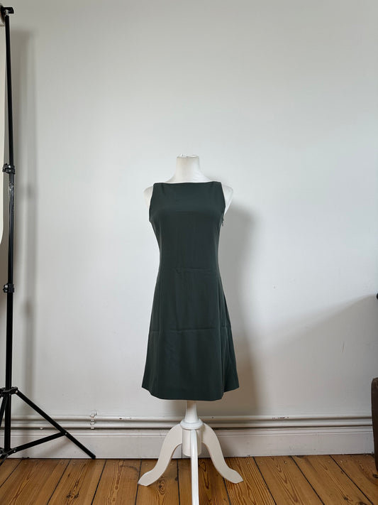 Vintage Emporio Armani Sleeveless Dress Dark Green XS