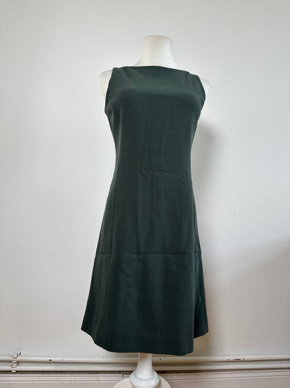 Vintage Emporio Armani Sleeveless Dress Dark Green XS