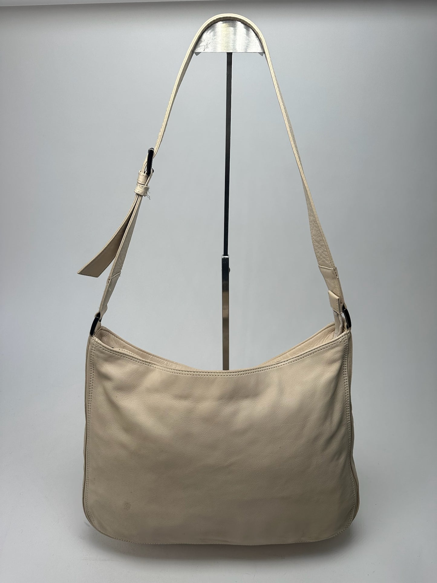 Vintage Issey Miyake Leather Bag white