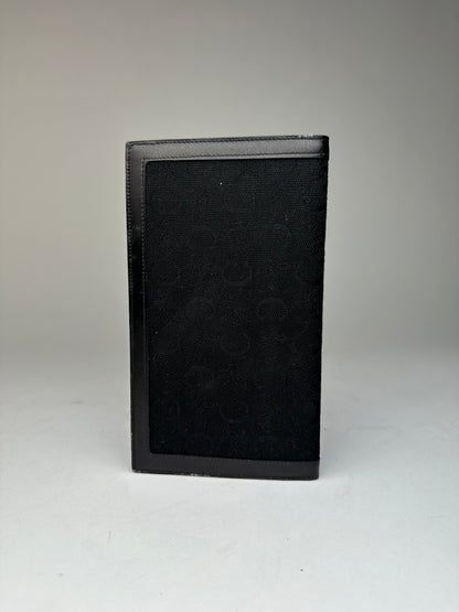 Vintage Celine Paris Monogram Leather Card / ID Holder  black