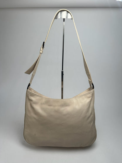 Vintage Issey Miyake Leather Bag white