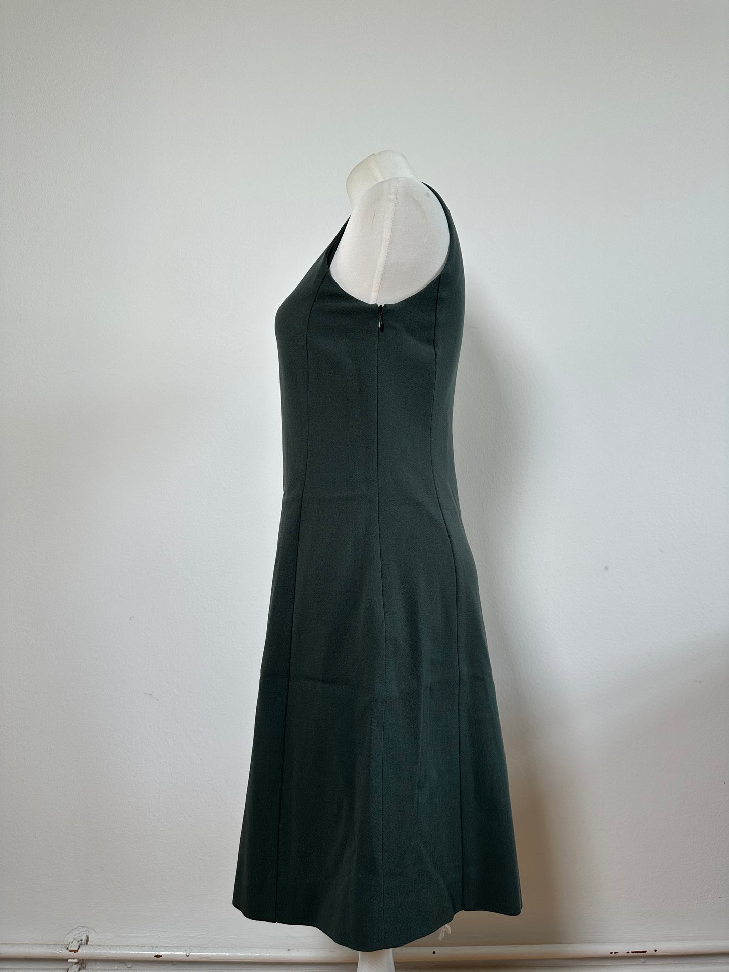 Vintage Emporio Armani Sleeveless Dress Dark Green XS