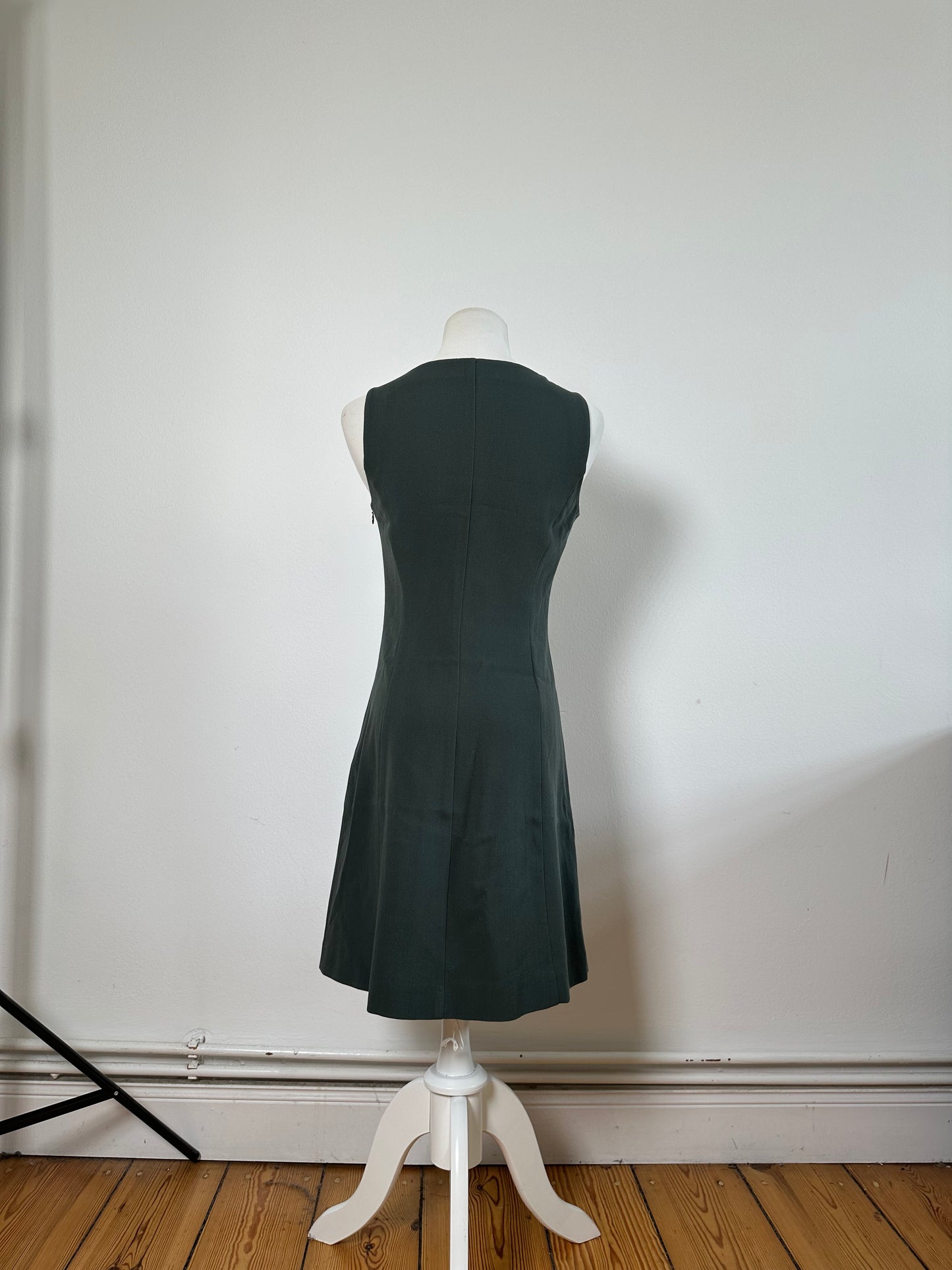 Vintage Emporio Armani Sleeveless Dress Dark Green XS
